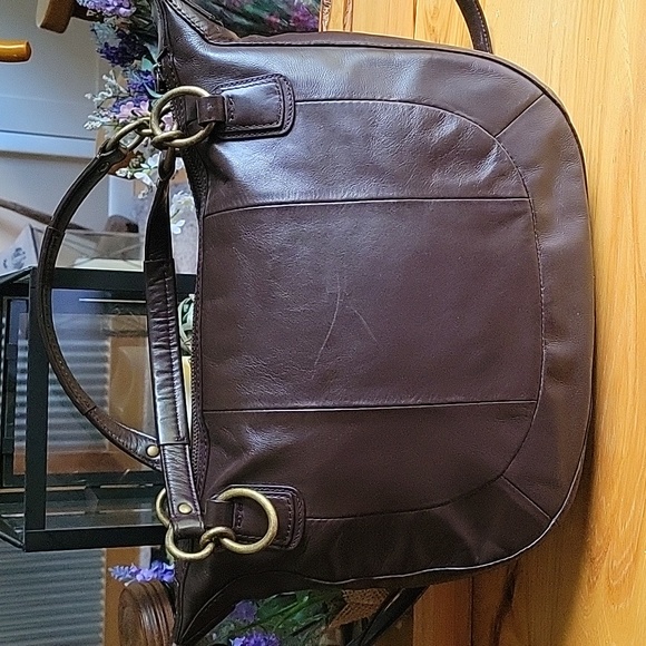 Coach brown leather satchel messanger crossbody bag - Picture 3 of 8
